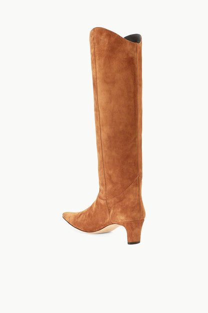 STAUD Shoes Western Wally Boot Tan Suede