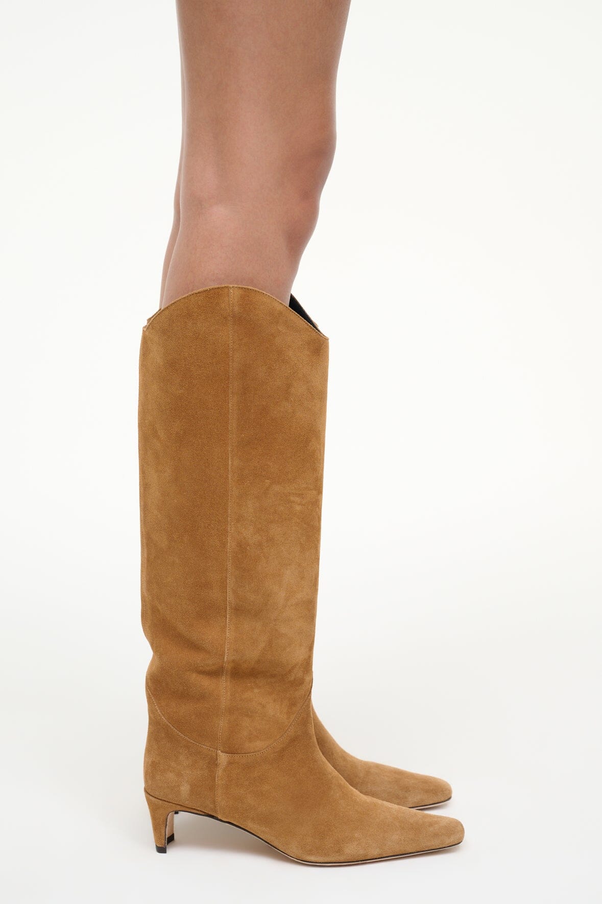 STAUD Shoes Western Wally Boot Tan Suede