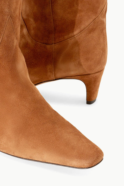 STAUD Shoes Western Wally Boot Tan Suede