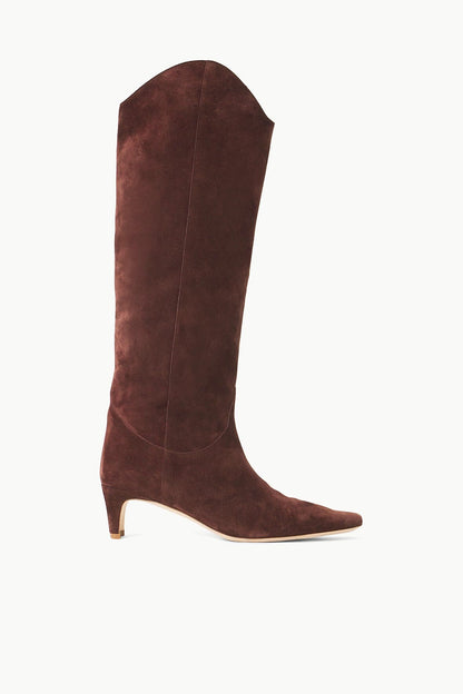 STAUD Shoes Western Wally Boot Mahogany