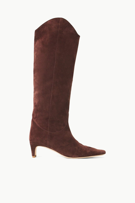 STAUD Shoes Western Wally Boot Mahogany