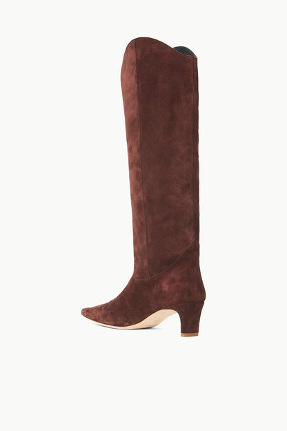 STAUD Shoes Western Wally Boot Mahogany