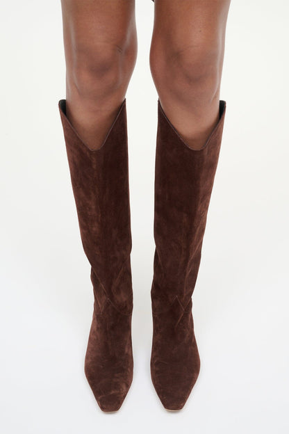 STAUD Shoes Western Wally Boot Mahogany