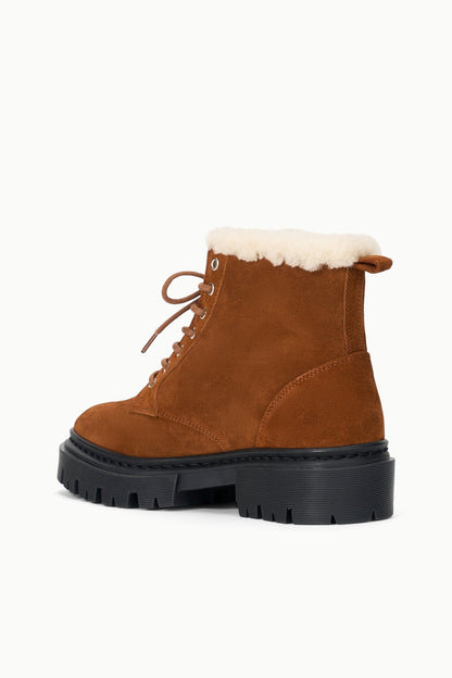 STAUD Shoes Henry Combat Boot Tabac Suede