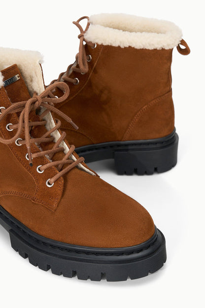 STAUD Shoes Henry Combat Boot Tabac Suede