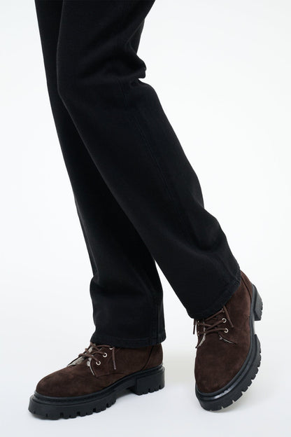 STAUD Shoes Henry Combat Boot Espresso Suede