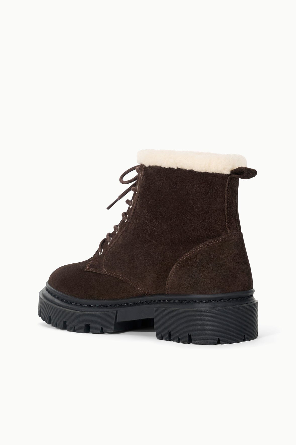 STAUD Shoes Henry Combat Boot Espresso Suede