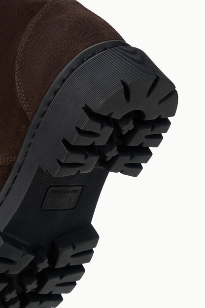 STAUD Shoes Henry Combat Boot Espresso Suede