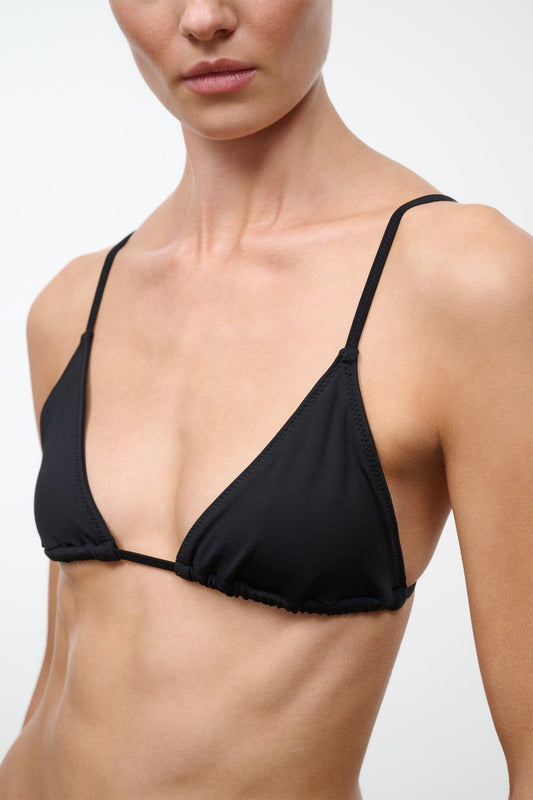 STAUD Swimwear Alexis Triangle Top Black