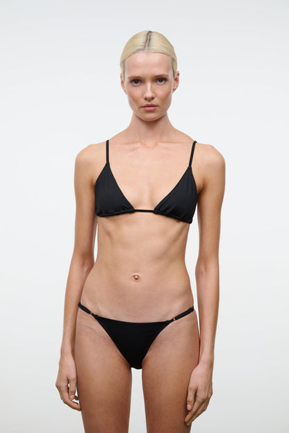 STAUD Swimwear Alexis Triangle Top Black