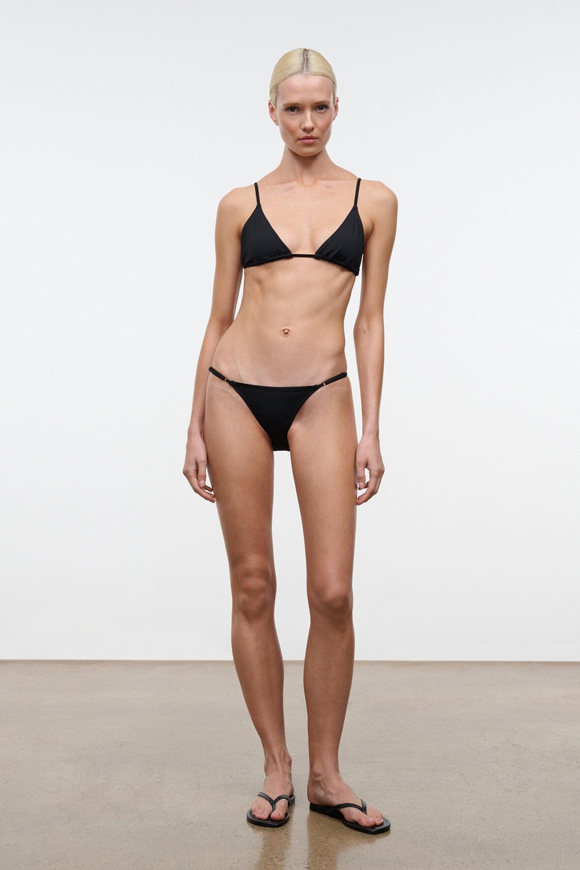 STAUD Swimwear Alexis Triangle Top Black