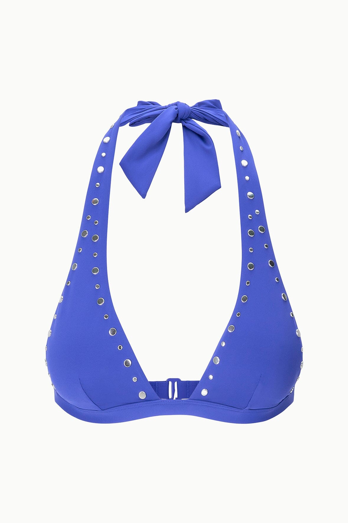 STAUD Swimwear Irina Bikini Top Cobalt Studs