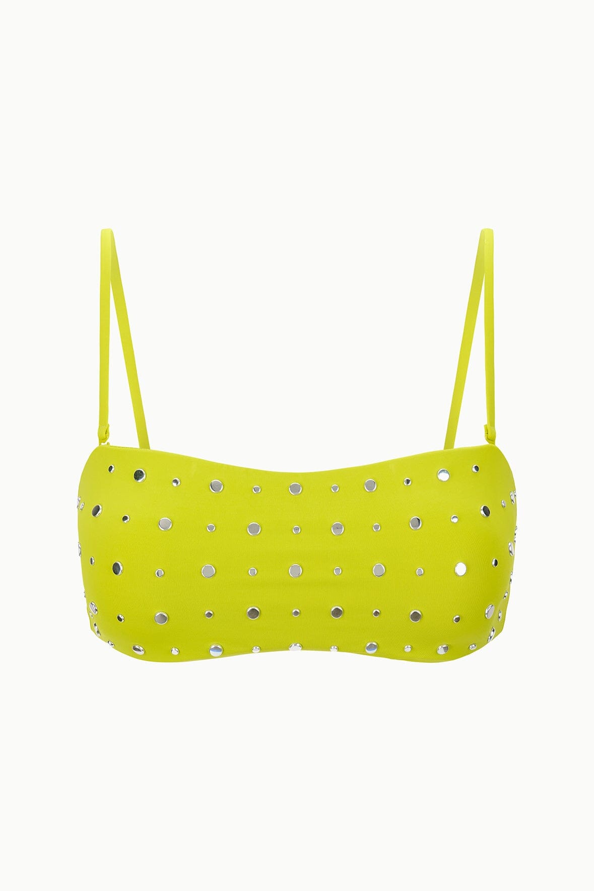 STAUD Swimwear Sara Bikini Top Citron Studs