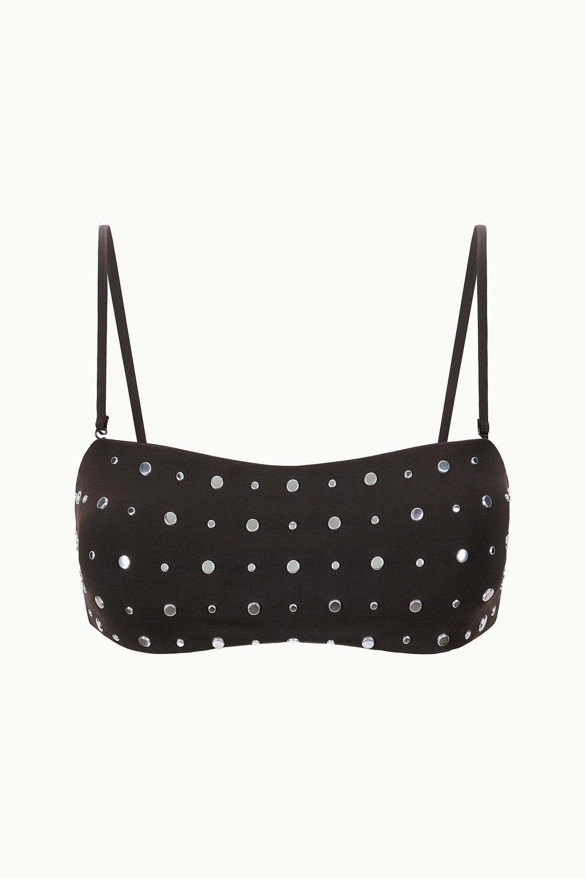 STAUD Swimwear Sara Bikini Top Espresso Studs