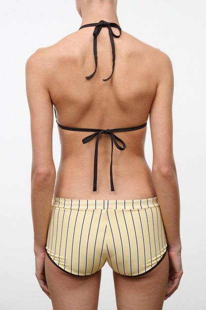 STAUD Swimwear Lido Triangle Bikini Top Monday Stripe