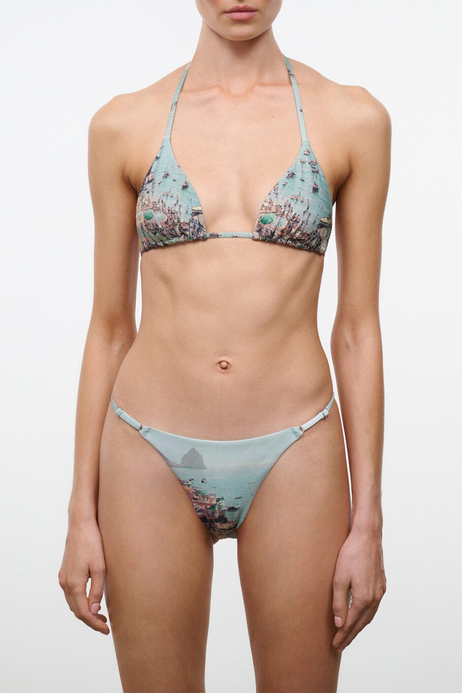STAUD Swimwear Lido Triangle Bikini Top Endless Summer