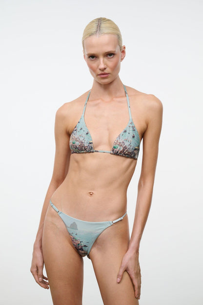 STAUD Swimwear Lido Triangle Bikini Top Endless Summer