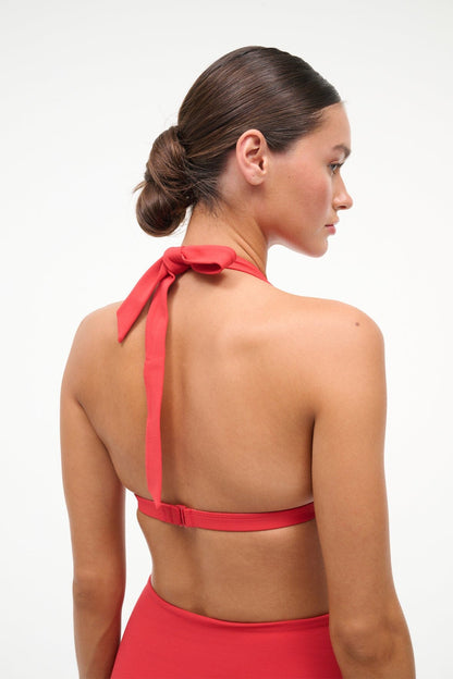 STAUD Swimwear Irina Bikini Top Red Rose
