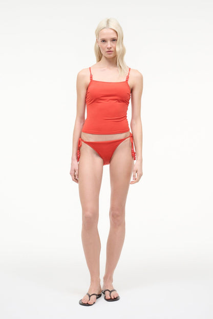 STAUD Swimwear Cleo Tankini Top Flame