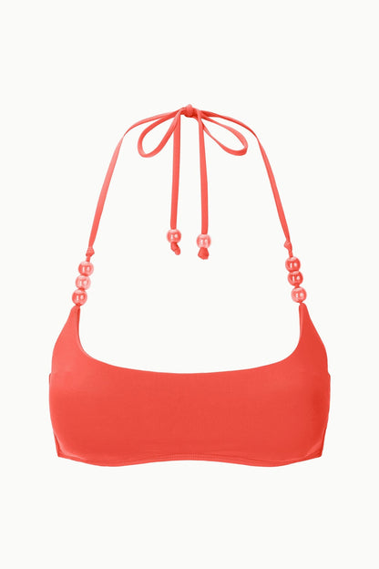 STAUD Swimwear Laird Bikini Top Flame