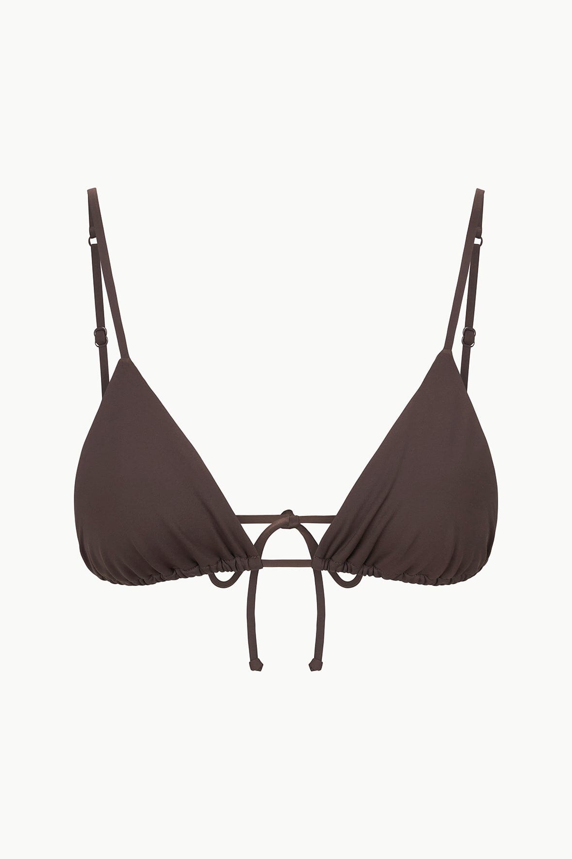 STAUD Swimwear Alexis Bikini Top Dark Chocolate