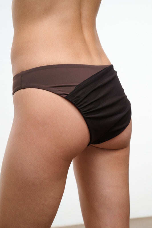 STAUD Swimwear Emsley Bikini Bottom Espresso Dark Chocolate