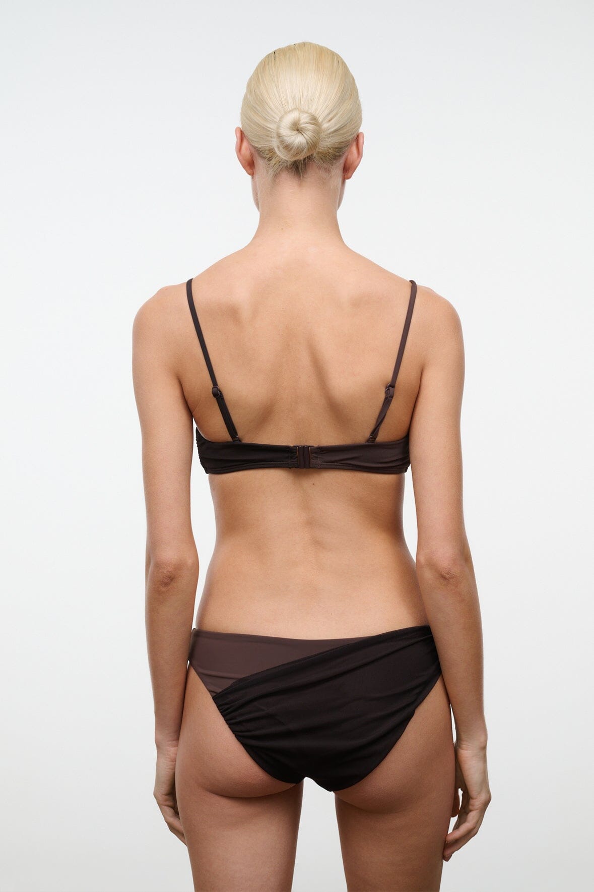 STAUD Swimwear Emsley Bikini Bottom Espresso Dark Chocolate