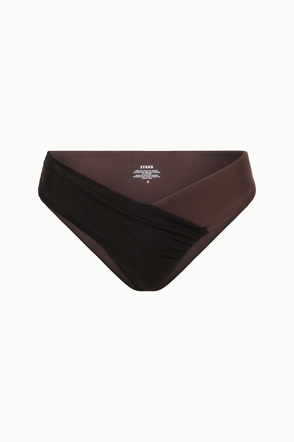 STAUD Swimwear Emsley Bikini Bottom Espresso Dark Chocolate