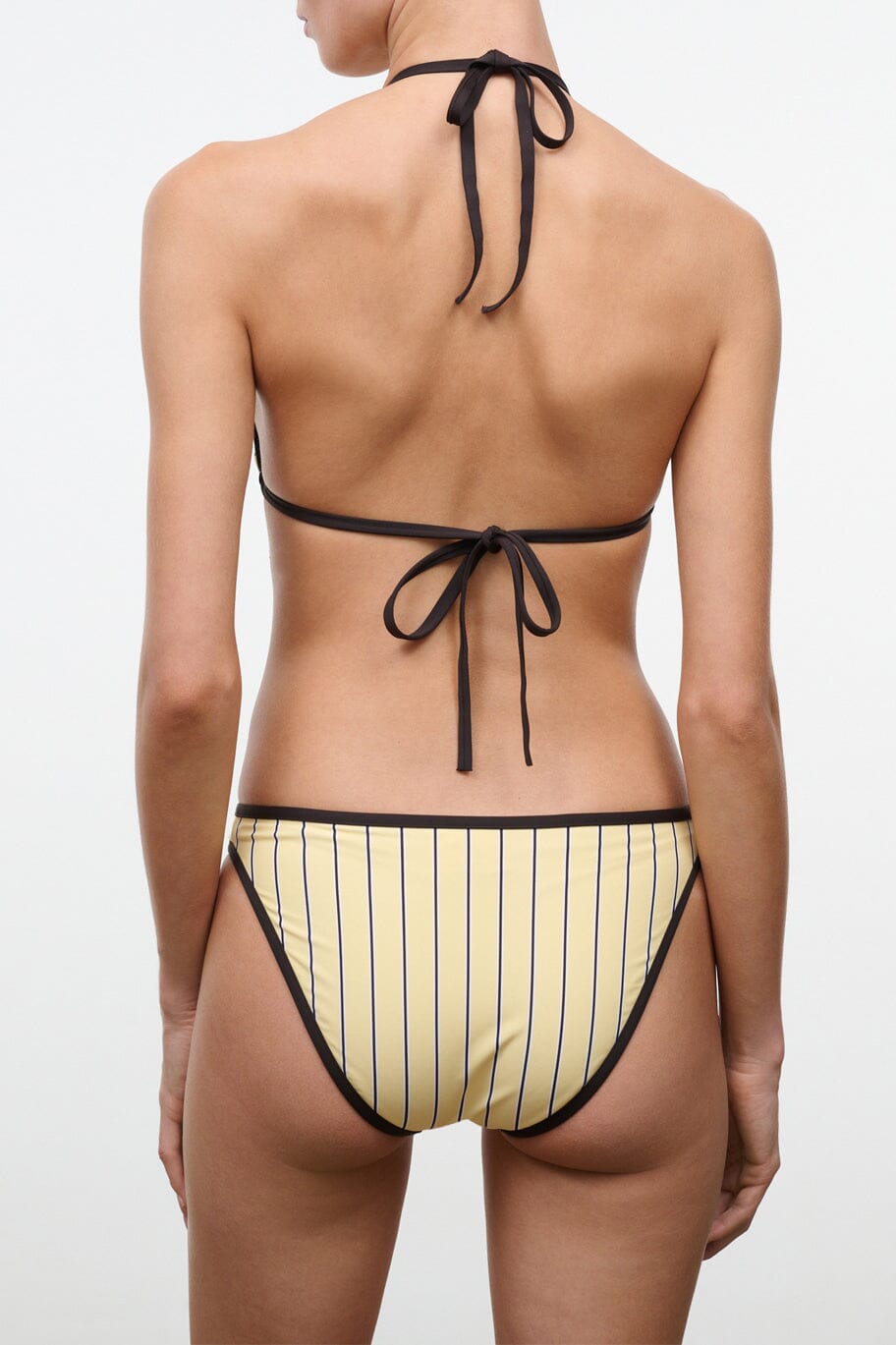 STAUD Swimwear Coto Bikini Bottom Monday Stripe