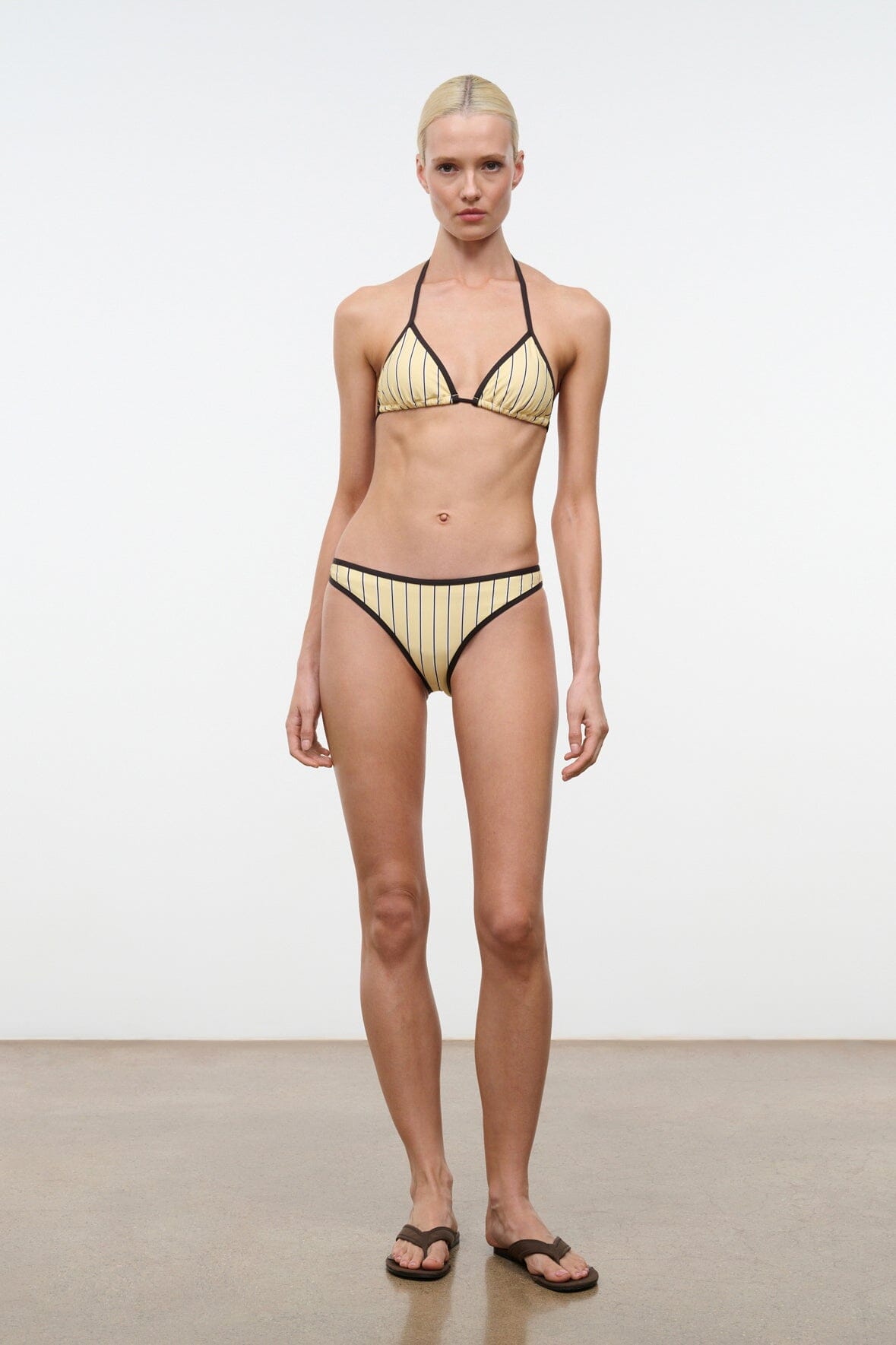 STAUD Swimwear Coto Bikini Bottom Monday Stripe