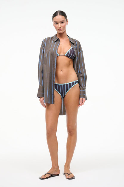 STAUD Swimwear Coto Bikini Bottom Redondo Stripe