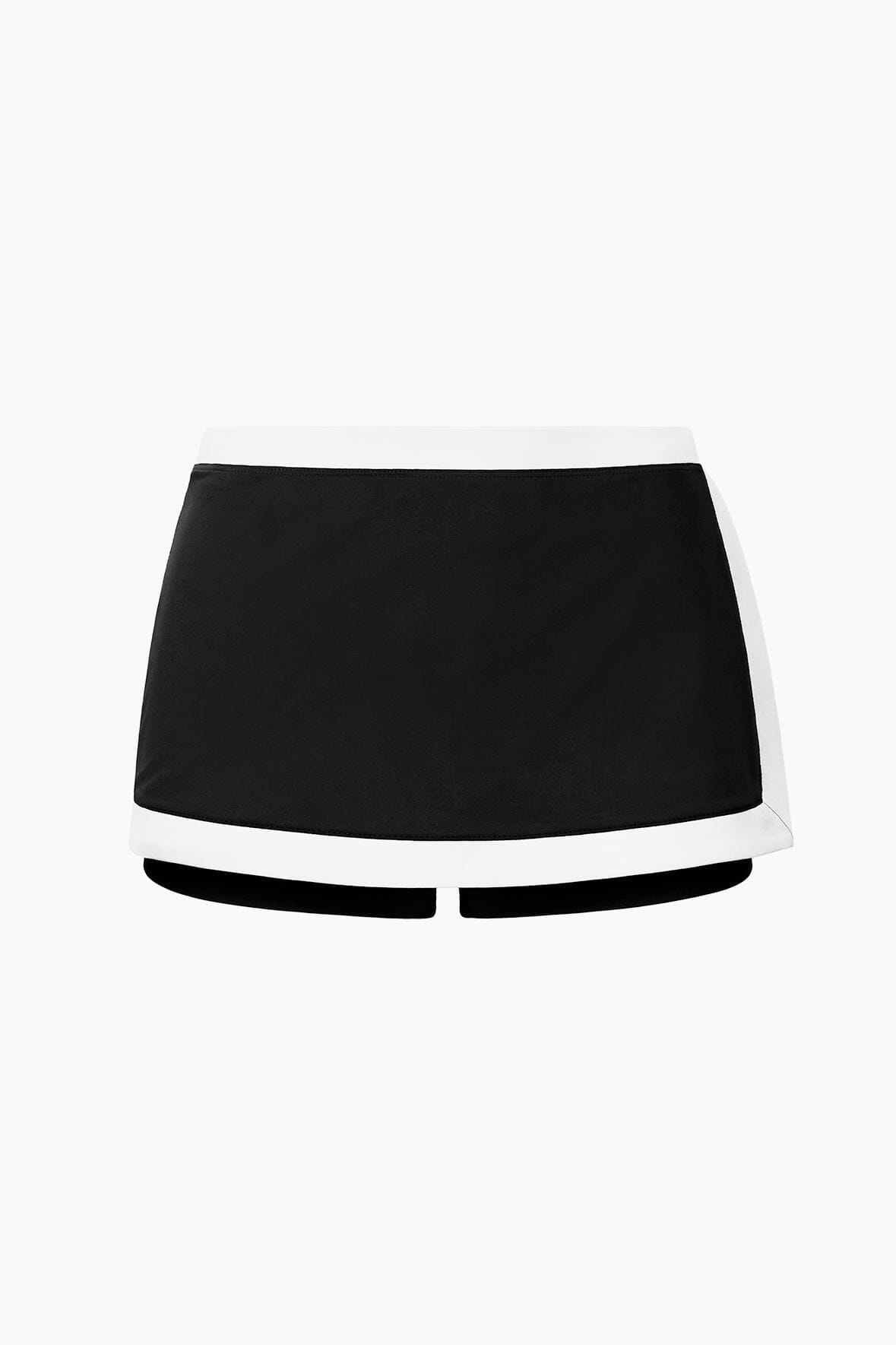 STAUD Swimwear Nell Swim Skirt Black/White 1