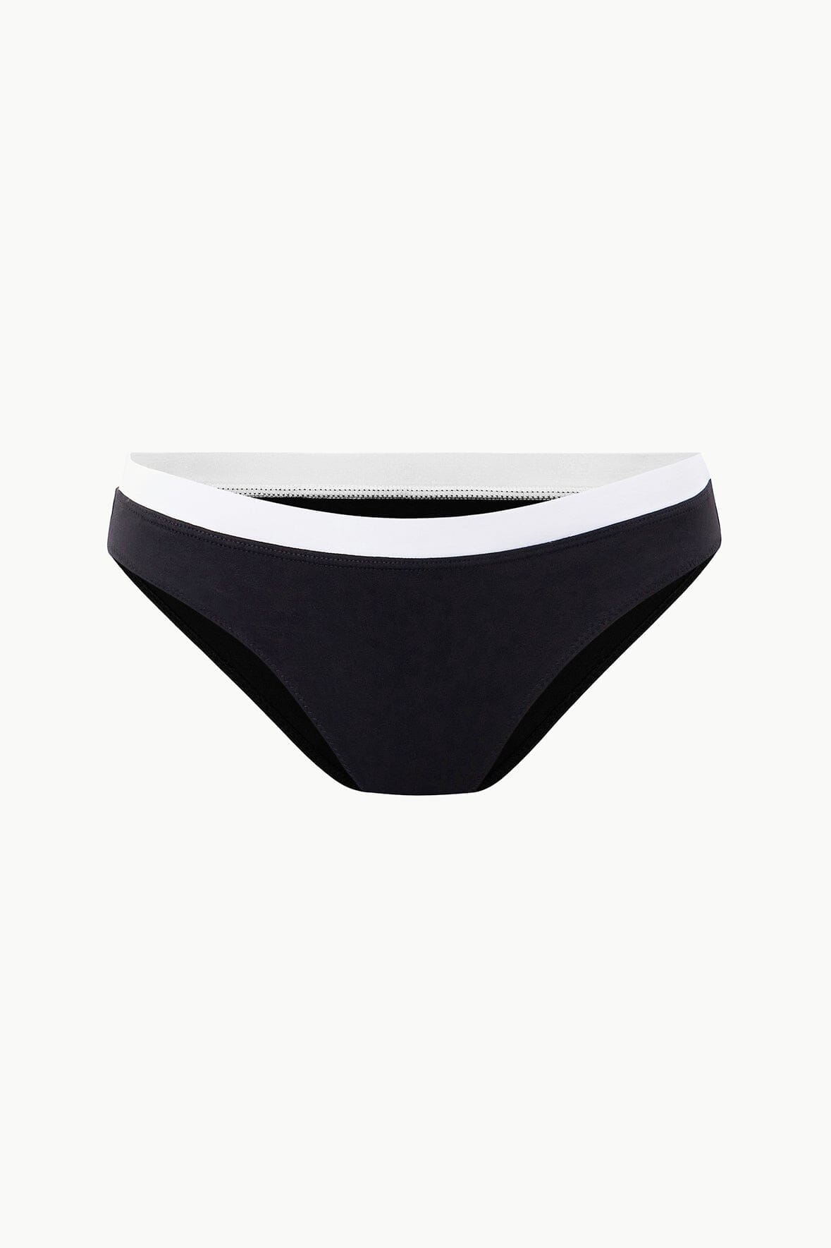 STAUD Swimwear Gemma Bikini Bottom Black White
