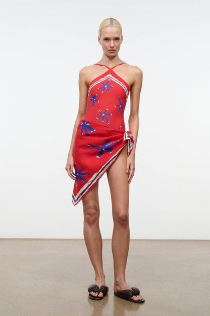 STAUD Swimwear Cadence One Piece Painted Foulard
