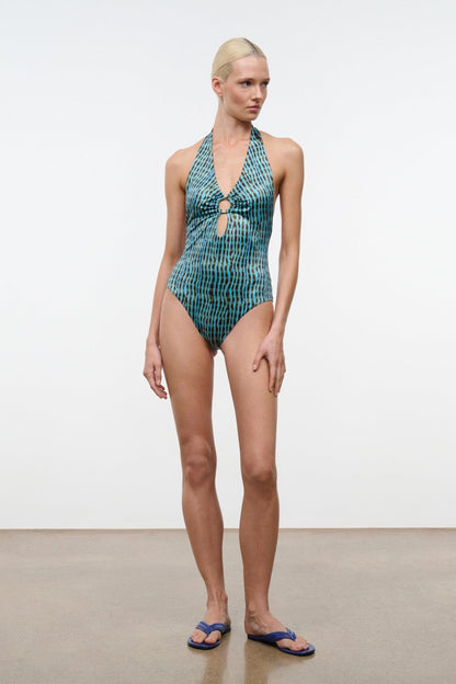 STAUD Swimwear La Jolla One Piece Tidal Shell
