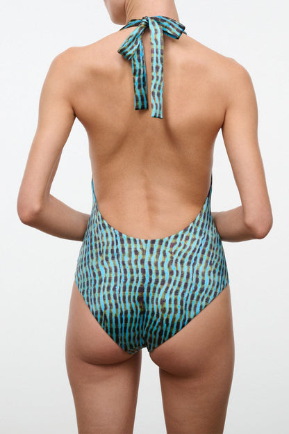 STAUD Swimwear La Jolla One Piece Tidal Shell