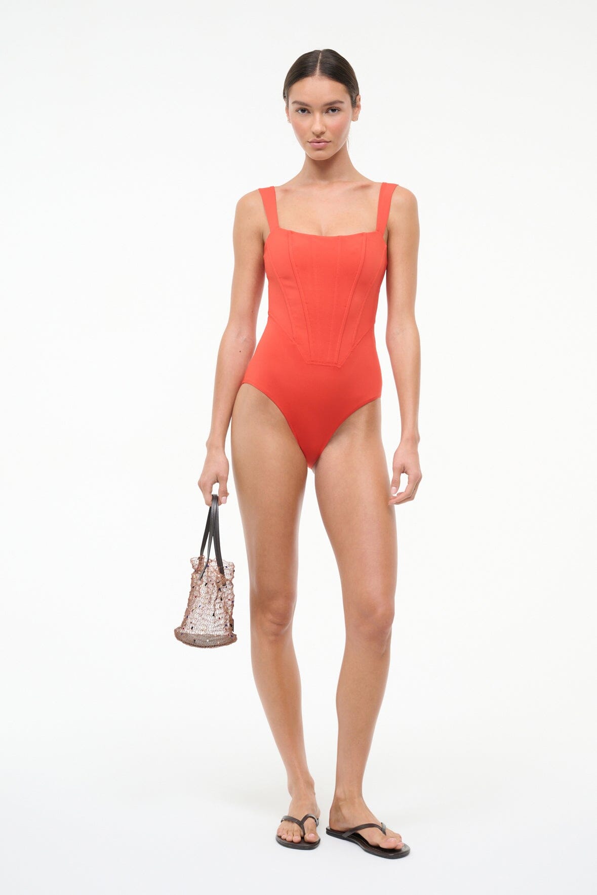 STAUD Swimwear|Sale Adelaide One Piece Flame