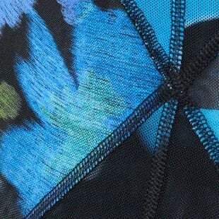 STAUD Swimwear|Sale Laird Mesh One Piece Blue Haze Multi