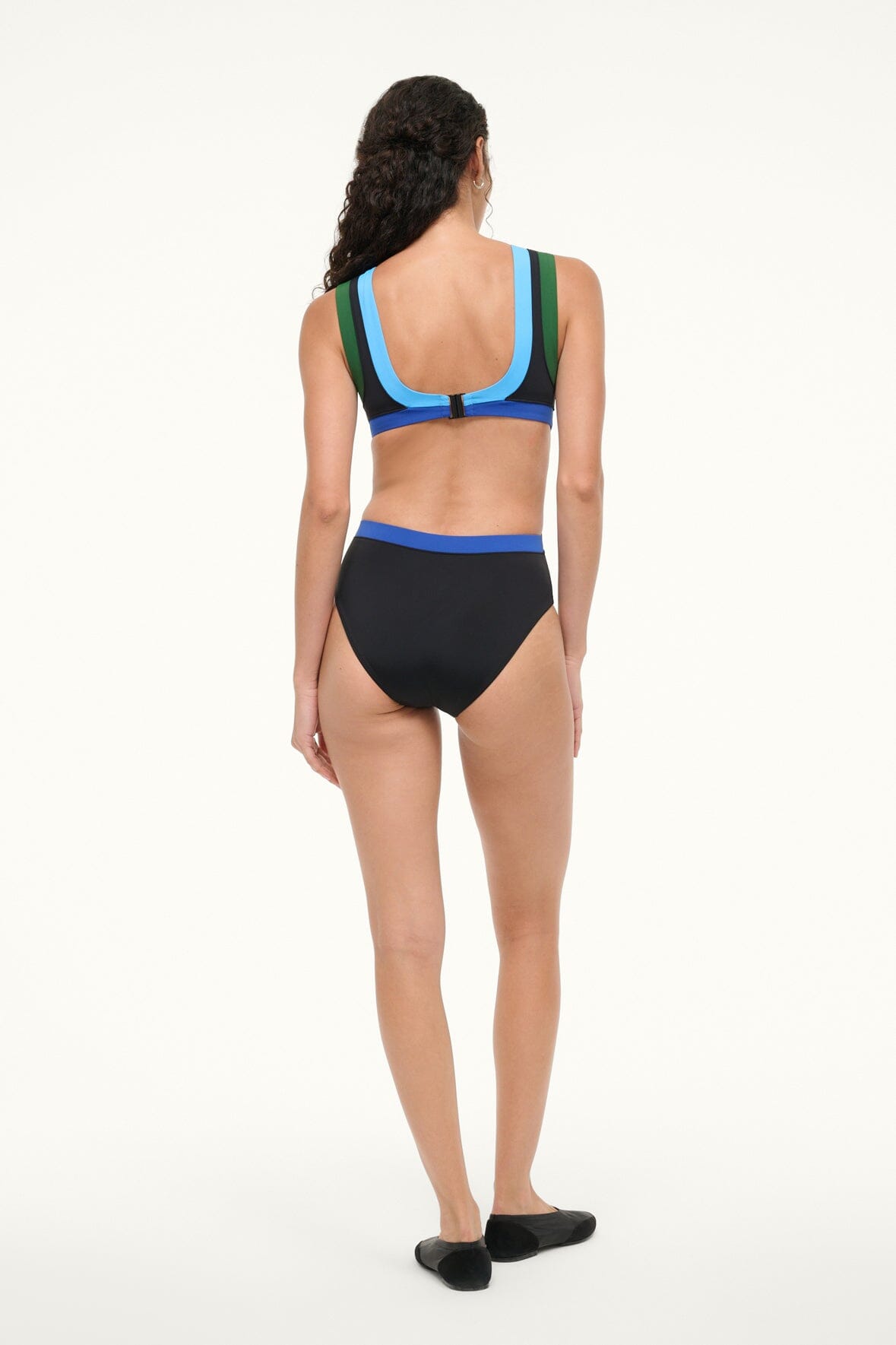 STAUD Swimwear Dolce One Piece Black Colorblock