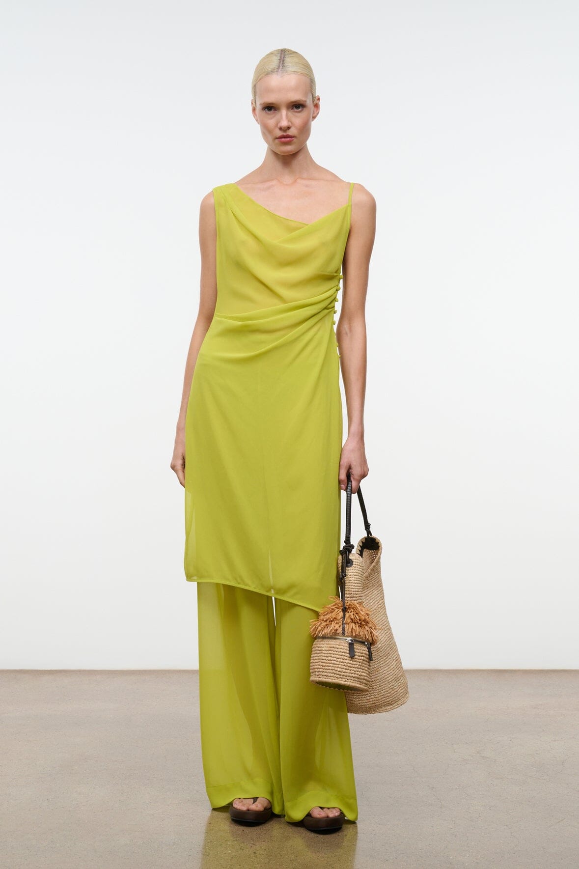 STAUD Swimwear Astaire Top Citron
