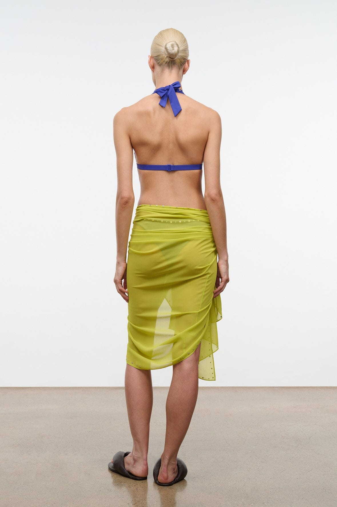 STAUD Swimwear Inlet Sarong Citron Studs