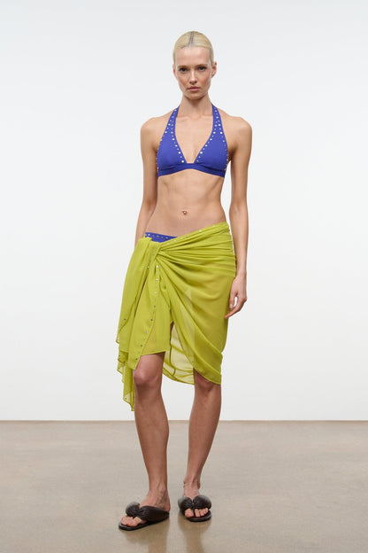 STAUD Swimwear Inlet Sarong Citron Studs
