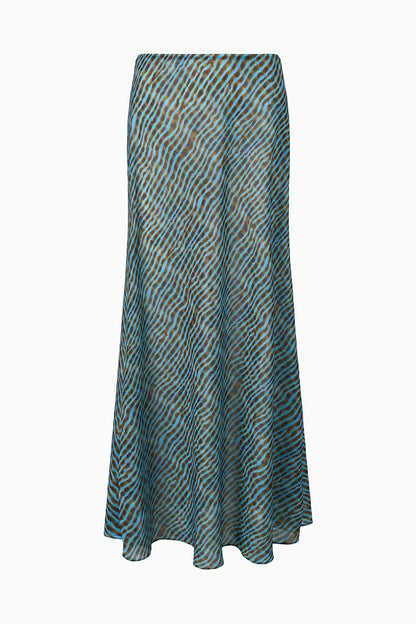 STAUD Swimwear Velma Skirt Tidal Shell