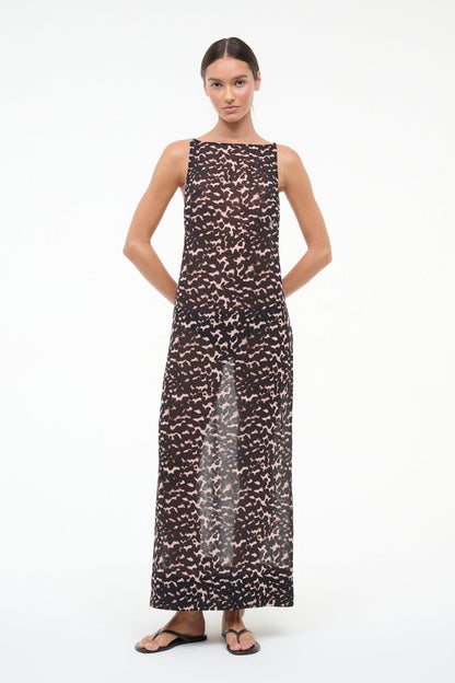 STAUD Swimwear Yuca Dress Tortoise