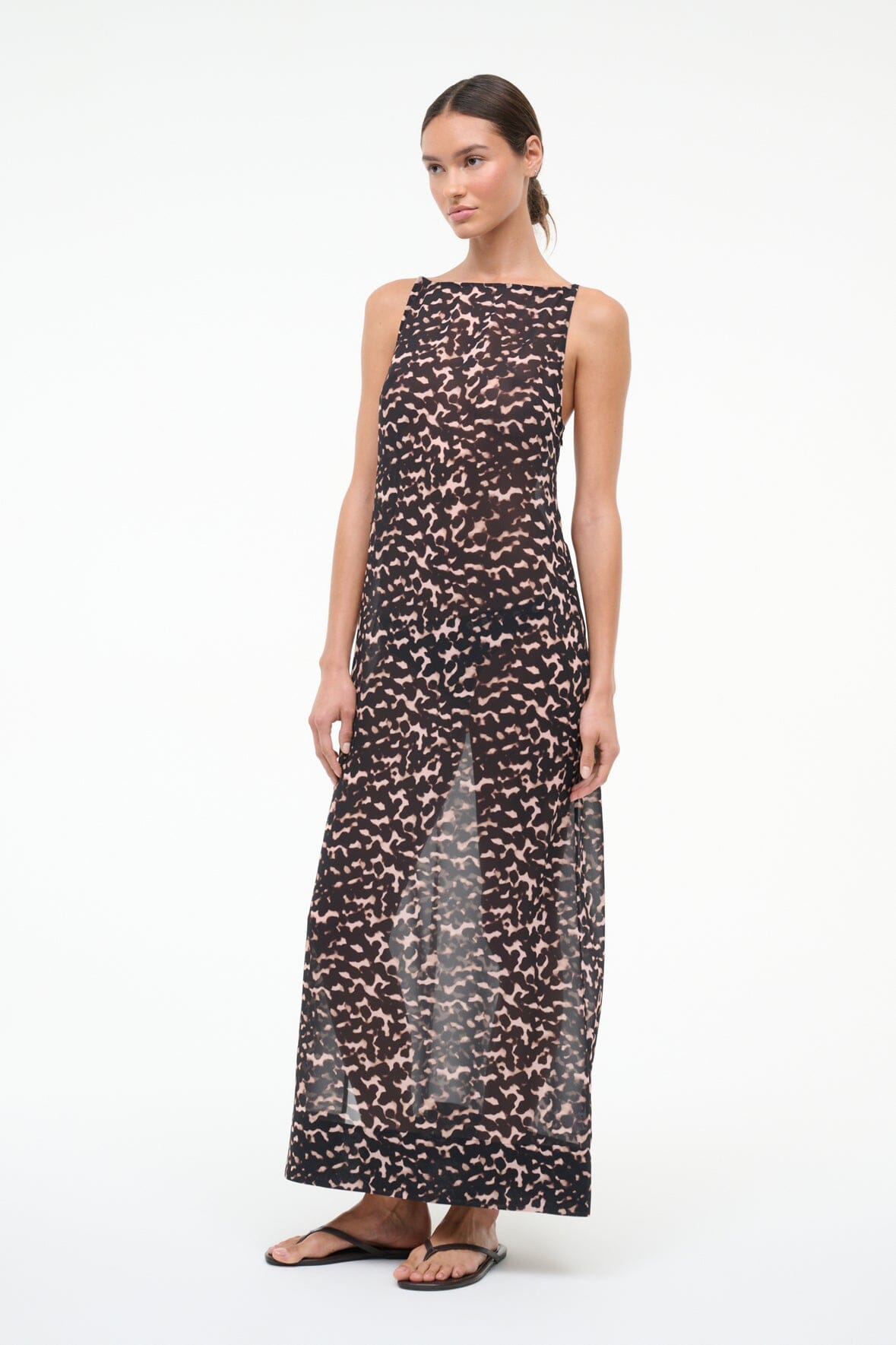 STAUD Swimwear Yuca Dress Tortoise