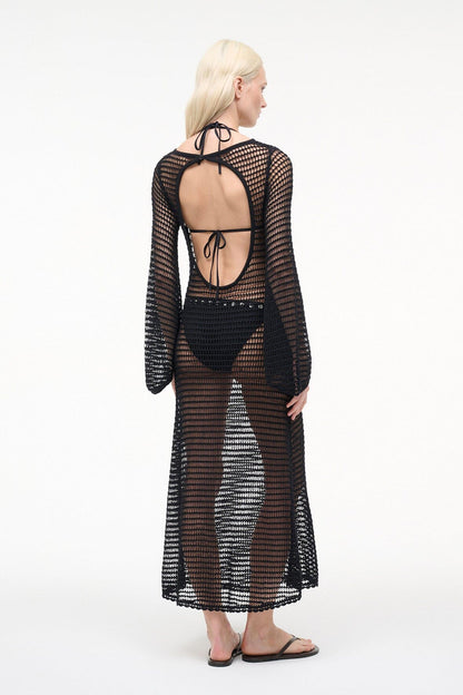 STAUD Swimwear Lorena Dress Black