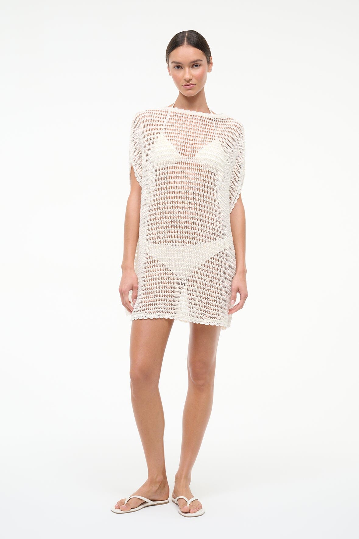 STAUD Swimwear Oriya Dress Ivory
