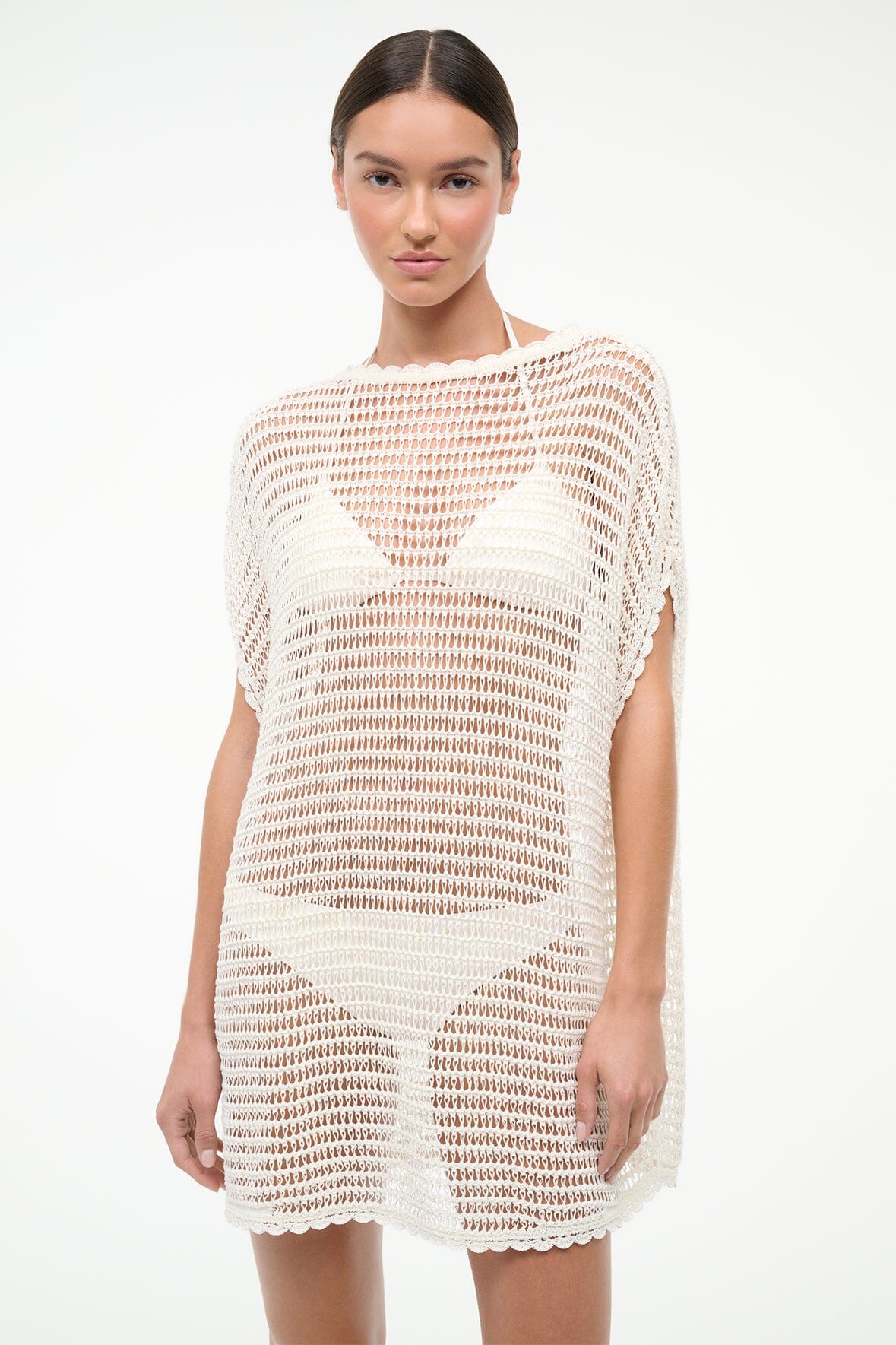 STAUD Swimwear Oriya Dress Ivory