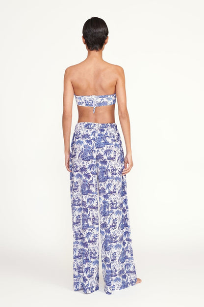 STAUD Swimwear Marza Pant Blue Toile