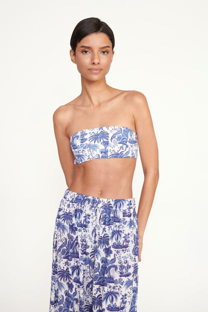 STAUD Swimwear Marza Pant Blue Toile